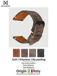 Handmade Quick Release Watch Strap Smartwatch Band Vegetable Tanned Leather Made in Tuscany Italy Bracelet Watchband