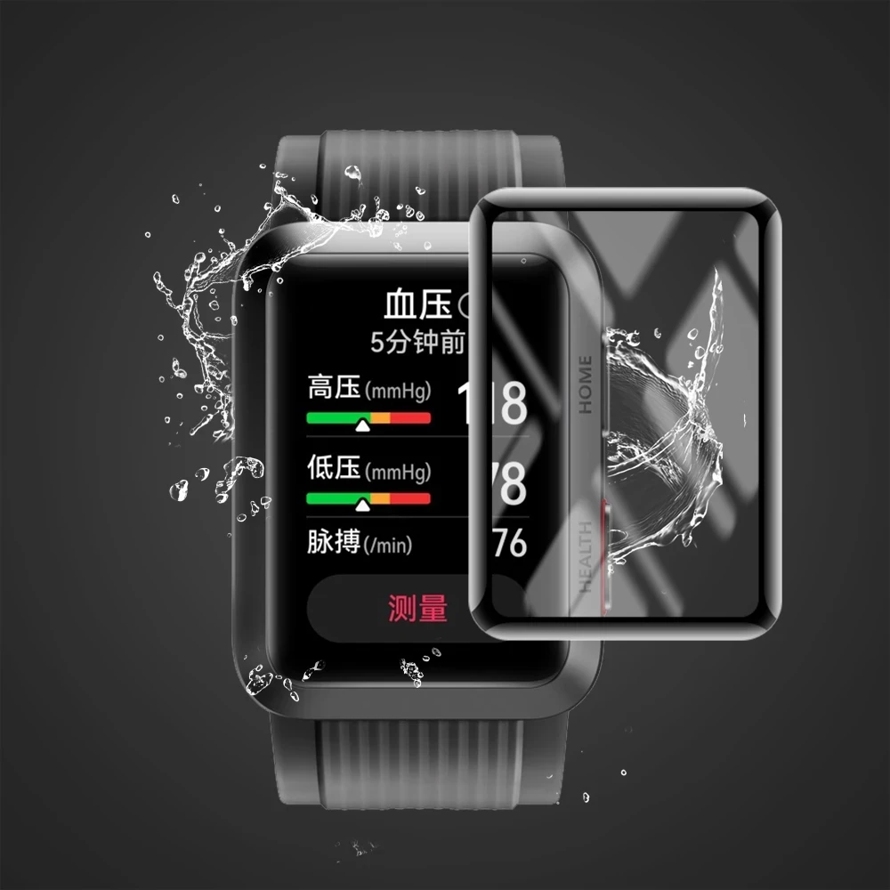 BEHUA ثلاثية الأبعاد لينة الألياف الزجاجية فيلم واقية غطاء كامل منحني مقاومة للخدش HD الأفلام لهواوي ساعة D حامي الشاشة