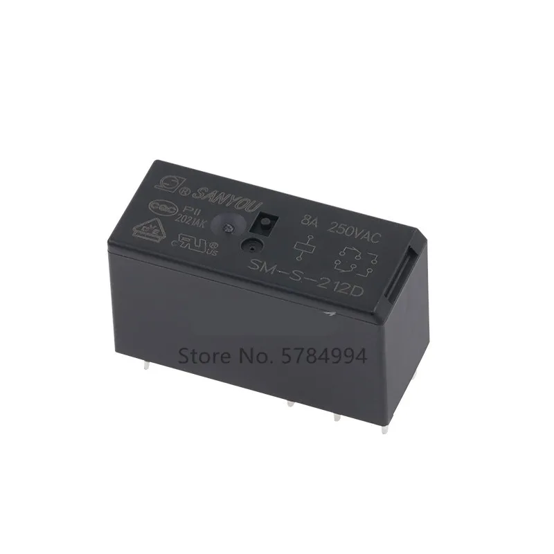 

Free Shipping 10PCS SANYOU relay SM-S-212D two sets of conversion 8PIN 8A250VAC instead of HF115F-012-2ZS4