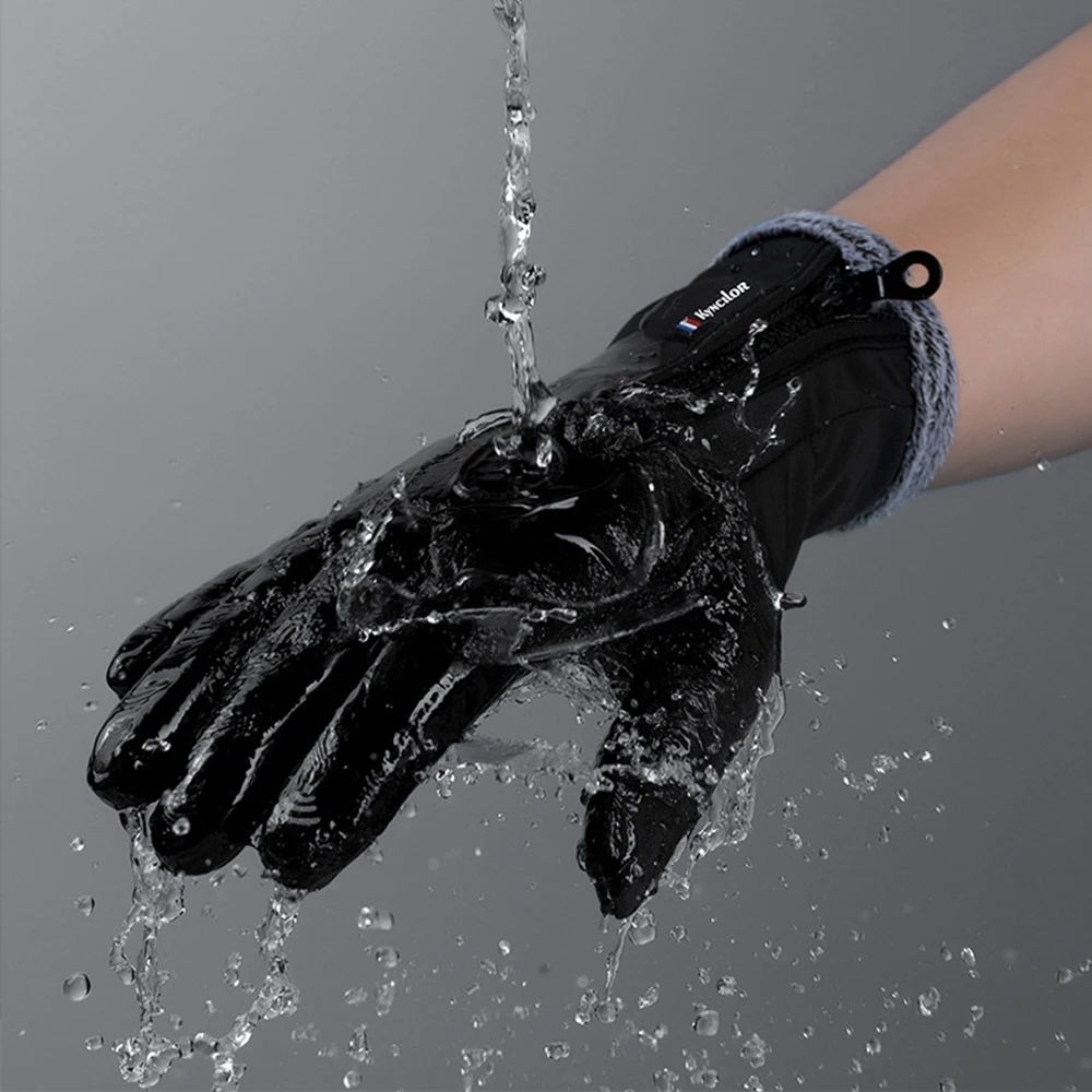 Winter Gloves For Men Plus Velvet Warm Touchscreen Cold Glove Waterproof Windproof Non-Slip Outdoor Sport Riding Womens Gloves