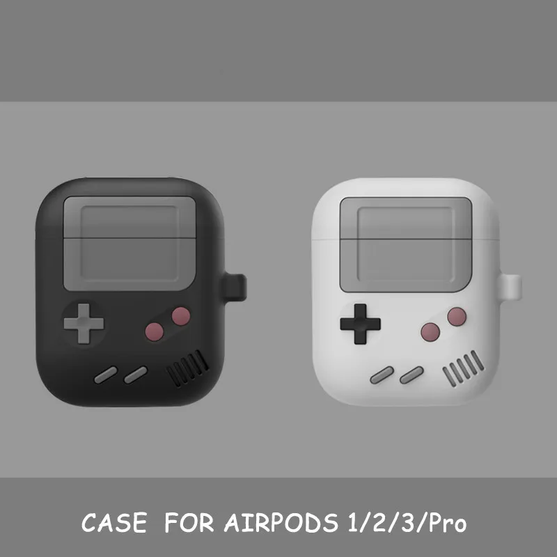 Di modo Classico Retrò Console di Gioco Senza Fili di Bluetooth del Trasduttore Auricolare per il Caso di Airpods 1 2 pro Carino 3D gameboy Del Silicone Cuffia Della Copertura