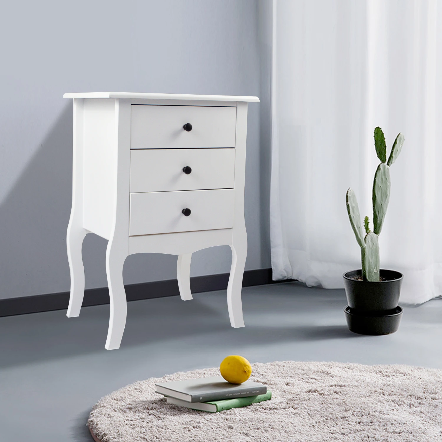 Two Styles European Bedside Table Nightstand  (48 x 34 x 70)cm for Bedroom  Office