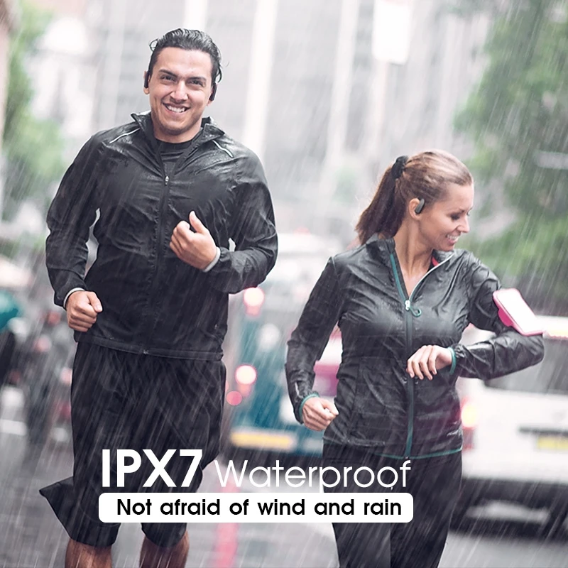 GGMM-auriculares inalámbricos T1 con Bluetooth, dispositivo de audio con Panel táctil completo, TWS, 36H de reproducción, compatible con AAC, IPX7, impermeable, 9D, deportivos