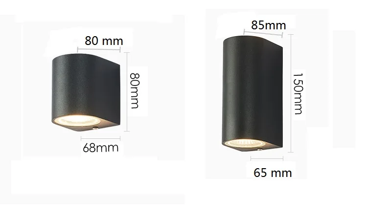 Modern LED Outdoor Waterproof Wall Lamp Up and Down Light Home Lighting Porch Garden Aluminm Aisle Decorate Wall Light AC85-265V