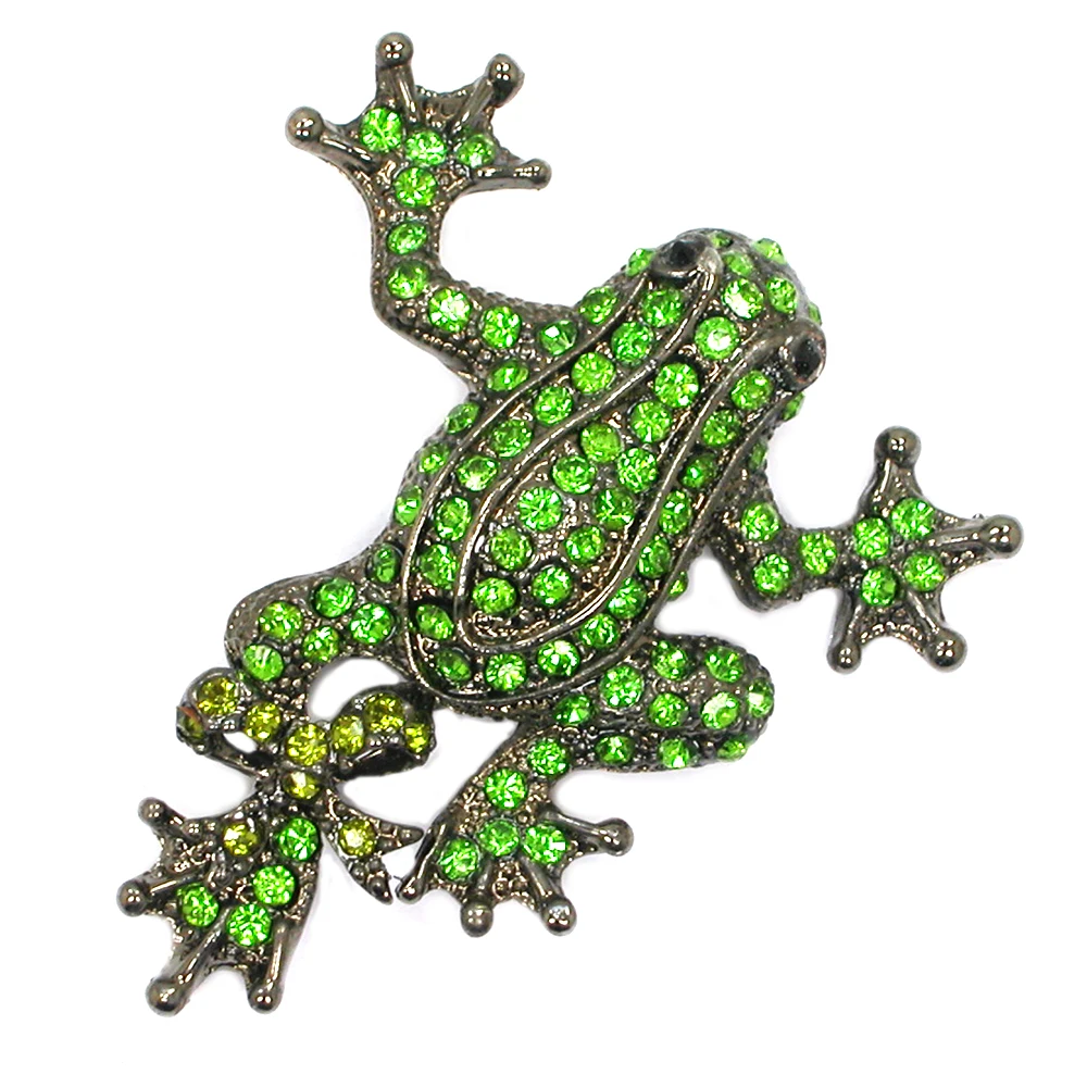 

60pcs/lot Mixed Color (Can Notes Color) Wholesale Rhinestone Frog Pin brooches jewelry gift brooch C102389