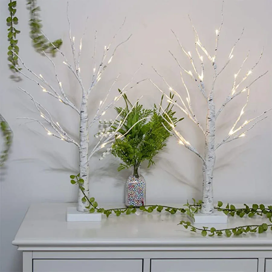 Arbol Con Luces Joiedomi Árbol De Abedul LED De 24 Pulgadas Con 24 Luces,  Centro De Mesa Blanco Cálido, árbol Bonsái, Luz De árbol, Decoración Para  El Hogar, Fiesta, Boda, Navidad, Decoraciones, image size:900x900