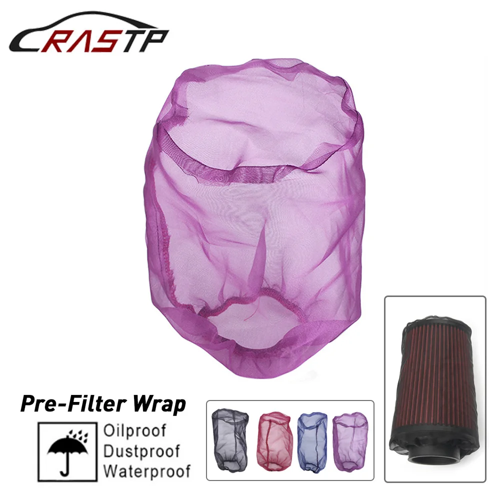 Car Air Intake Filter Protective Cover Oilproof Dustproof for Cylindrical High Flow Air Intake Filter Universal RS-OFI048-Long