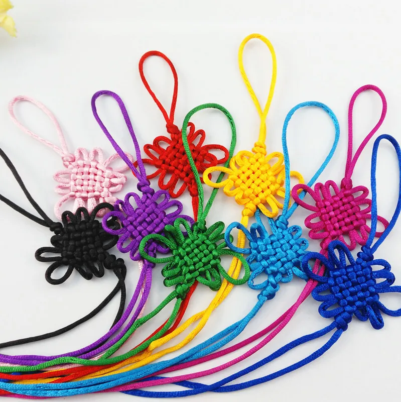 Six Pans of Pure Knotted Fabric Handmade Knitting Rope Accessories DIY Chinese Tassel Spike