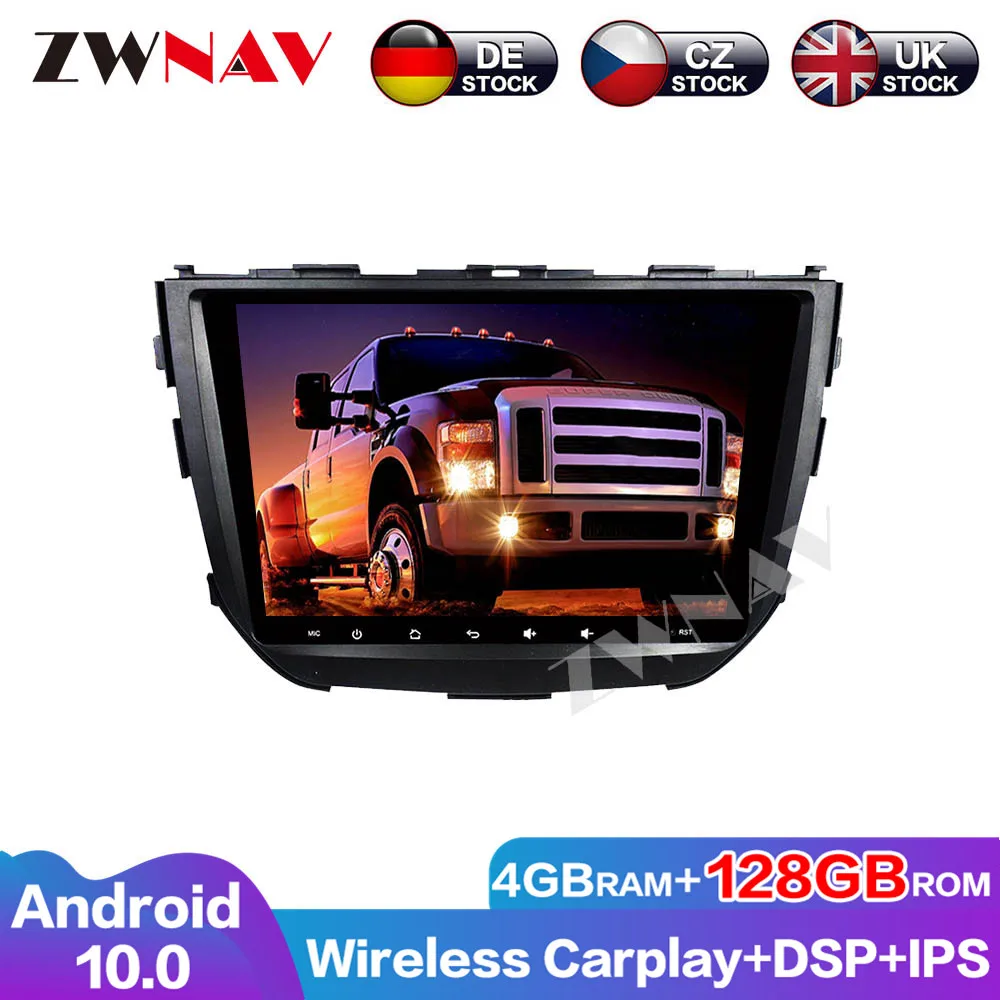 ZWNAV 128G Carplay Android 10.0 Car Auto Radio DVD Player For Suzuki Vitara Breeza 2015-2017 GPS Audio Stereo Head unit