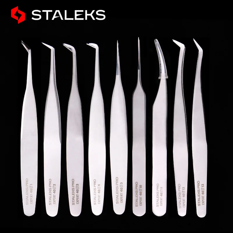 Excellent Closure Makeup Lashes Tweezer EyeBrow Tweezers Stainless Steel Non-magnetic 3D 6D Volumn Eyelash Extension Tweezer