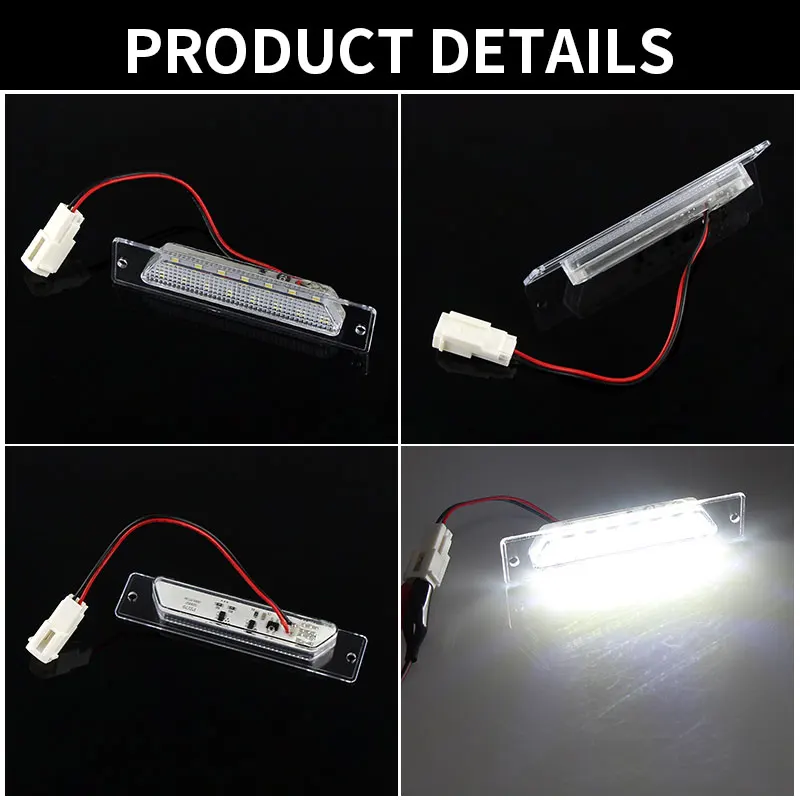 12 فولت LED رقم لوحة مصباح لمازيراتي كواتروبورتي 2003 2004 2005 2006 2007 08 09 10 11 2012 الأبيض لوحة ترخيص ضوء الجمعية #4