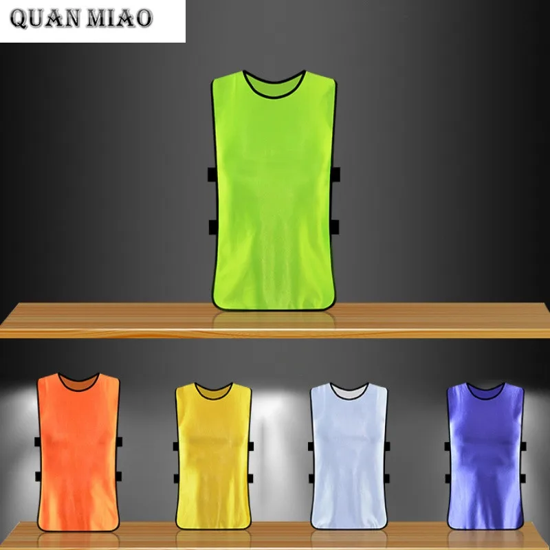 Adult Children Football Soccer Kid Team Sports Training Pinnies Jerseys Quick-Dry Breathable Training Bib Vest Outdoor