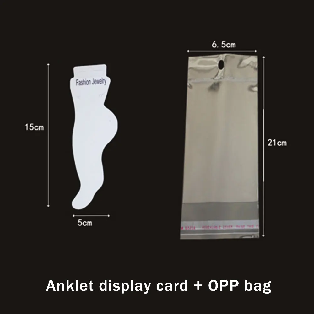 30-50sets Display Card with Opp Bags Transparent Self Adhesive Plastic Bag for Handmade Jewelry Necklace Bracelet Packaging