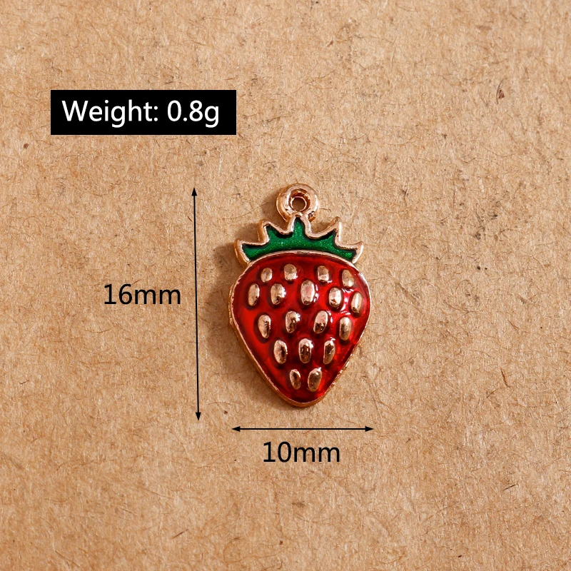 10 stücke Emaille Frucht Charms für Schmuck machen niedlichen Ananas Anhänger DIY Ohrring Halskette handgemachten Schmuck Ergebnisse – Detail 26