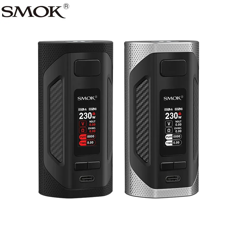 Original SMOK Rigel Mod 230W Support TFV9 Tank Electronic Cigarette Vaporizer Powered by Dual 18650 Batteries E-cigs Box Mod