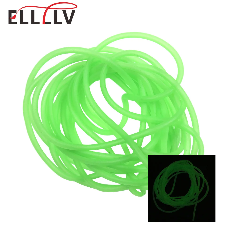 ELLLV Tubo luminoso pesca nocturna con mangas de silicona verde 4m/8m