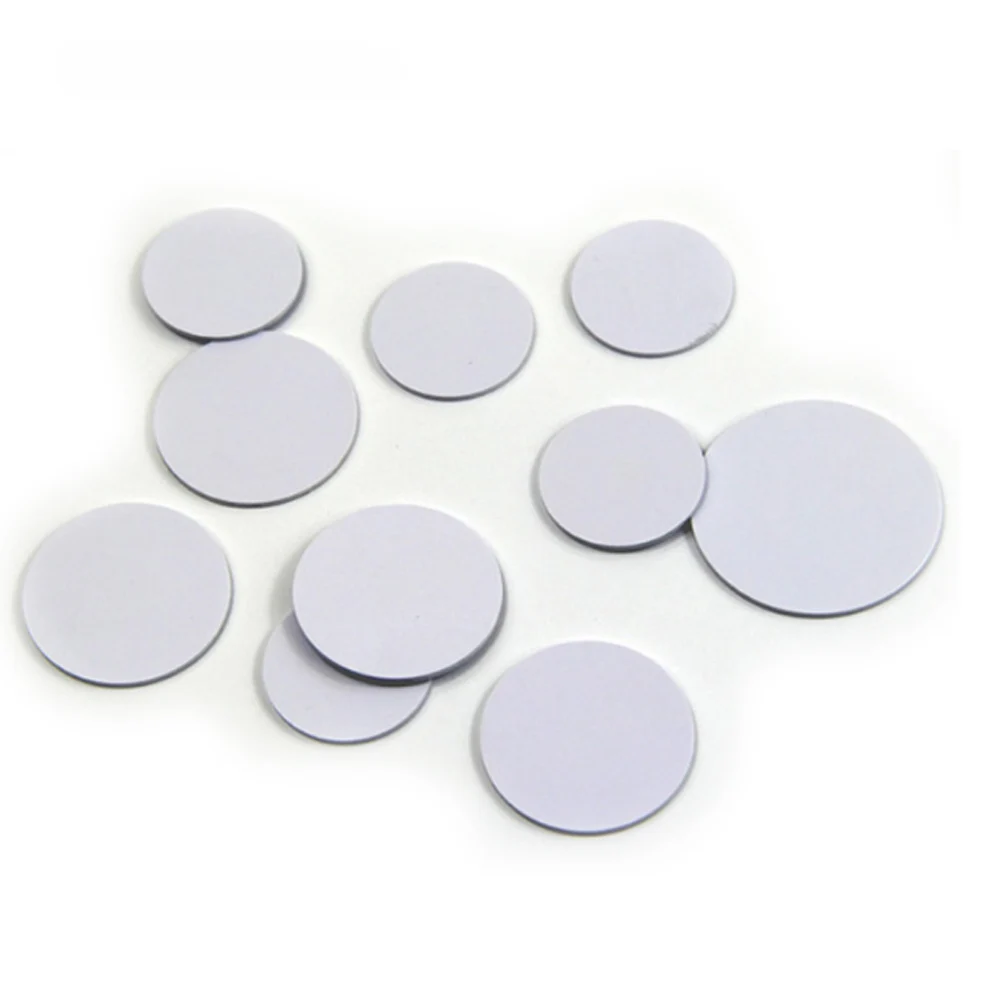 100Pcs/lot 3M Adhesive 13.56MHZ F08 S50(Compatible with) 1K NFC Tag 3M Adhesive NFC Coin IC Card