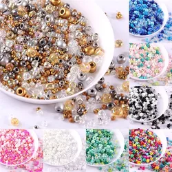 1000pcs Mixed1.5-4mm perle di vetro distanziatori rotondi colorati perline o gioielli fai-da-te che fanno accessori per ricamo braccialetto collana