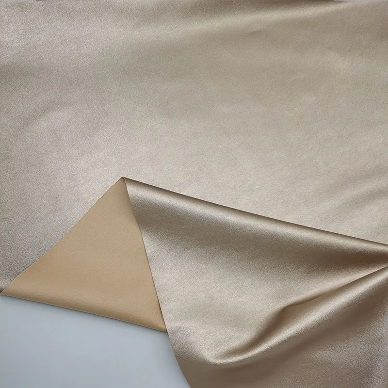 Good,Rose Gold Faux Leather Fabric,Soft One Way Stretch Synthetic Elastic,PU Leather Fabric,Sewing Diy Women Pants Man Clothing