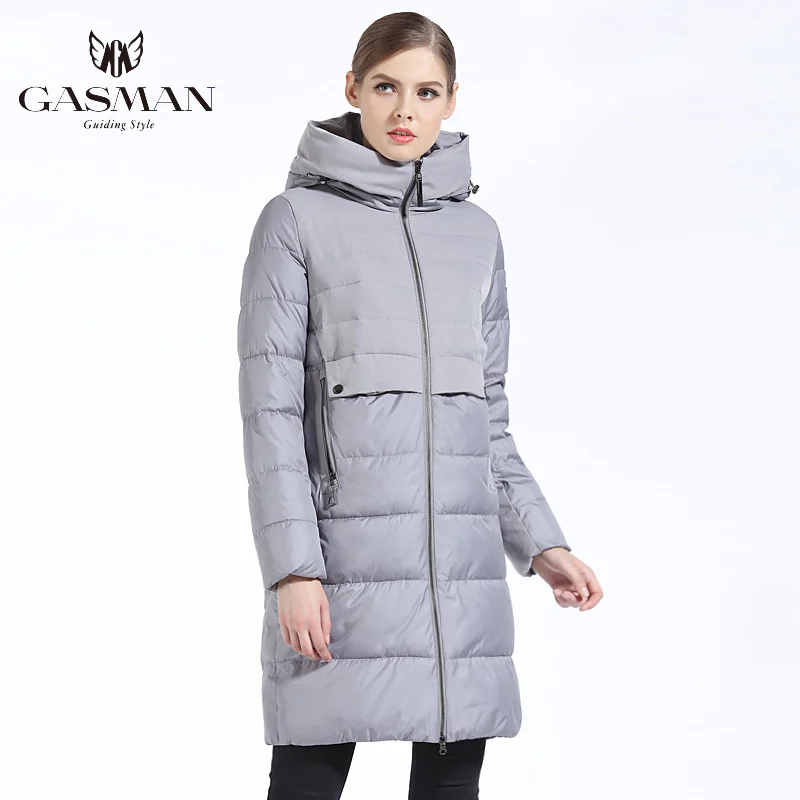 Gasman 2022 marca feminina jaqueta de inverno e casaco fino longo feminino grosso para baixo parka com capuz casaco feminino bio para baixo jaqueta feminina 1826