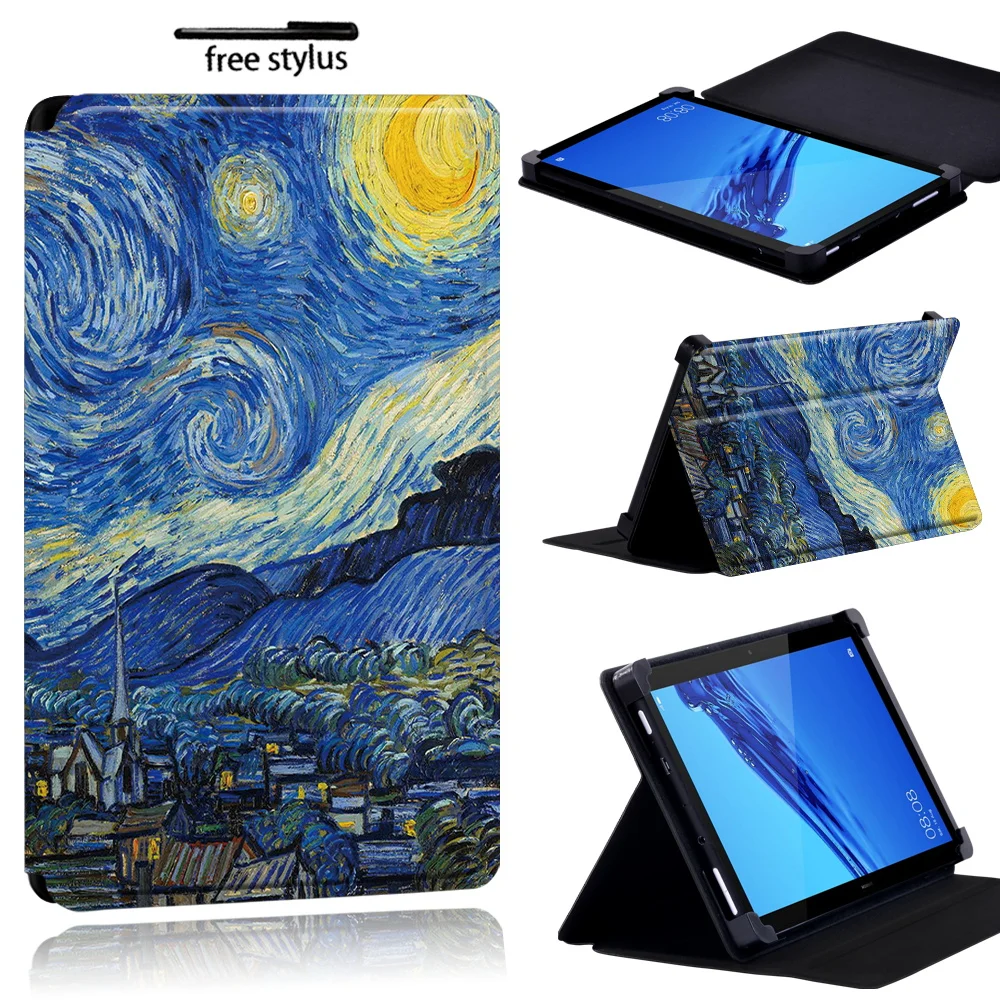 Painting Tablet Case for Huawei MediaPad T1 8.0/MediaPadT3 8.0/MediaPad(T1 /T3) 7.0/MediaPad (T1/T5)10/T3 10 9.6/T2 10 PRO + Pen images - 6