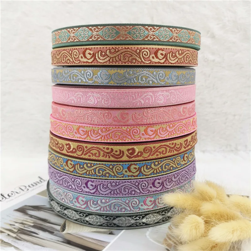 5 Yards 15MM Princess Aristocrati Colors Embroidered Jacquard Ribbons For DIY Dog Collar And Hats Webbing Strip Accessories