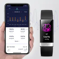 新しい血圧手首バンド心拍数モニターブレスレットecg心電図でppg hrv smart watchディスプレイリストバンド