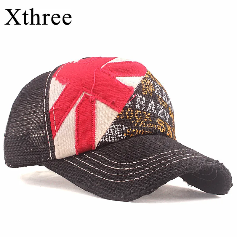 Xthree Summer Mesh Baseball Caps Woman Snapback Hat Cap Female Casquette Bone Hats for Women Men