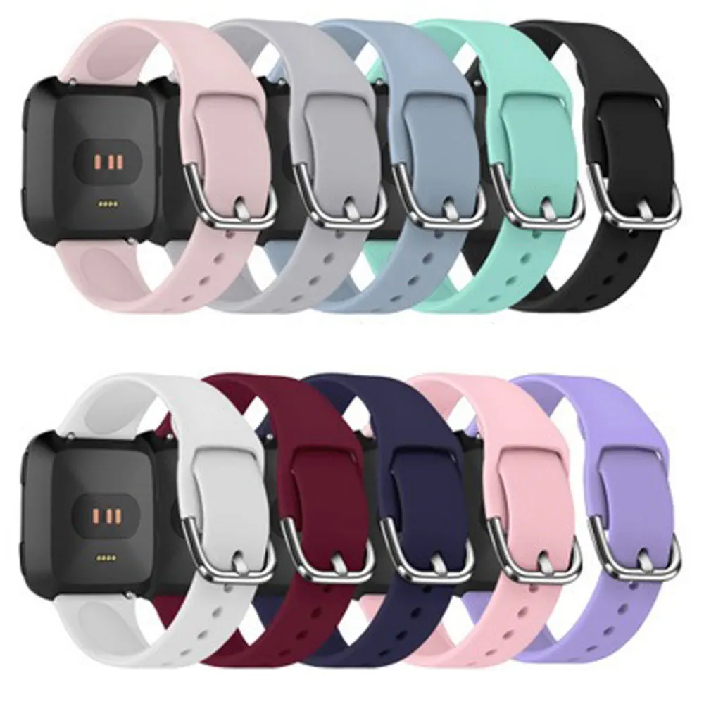 Correa de silicona suave para reloj Fitbit Versa/Versa 2, repuesto de pulsera para accesorios Fitbit Versa 2