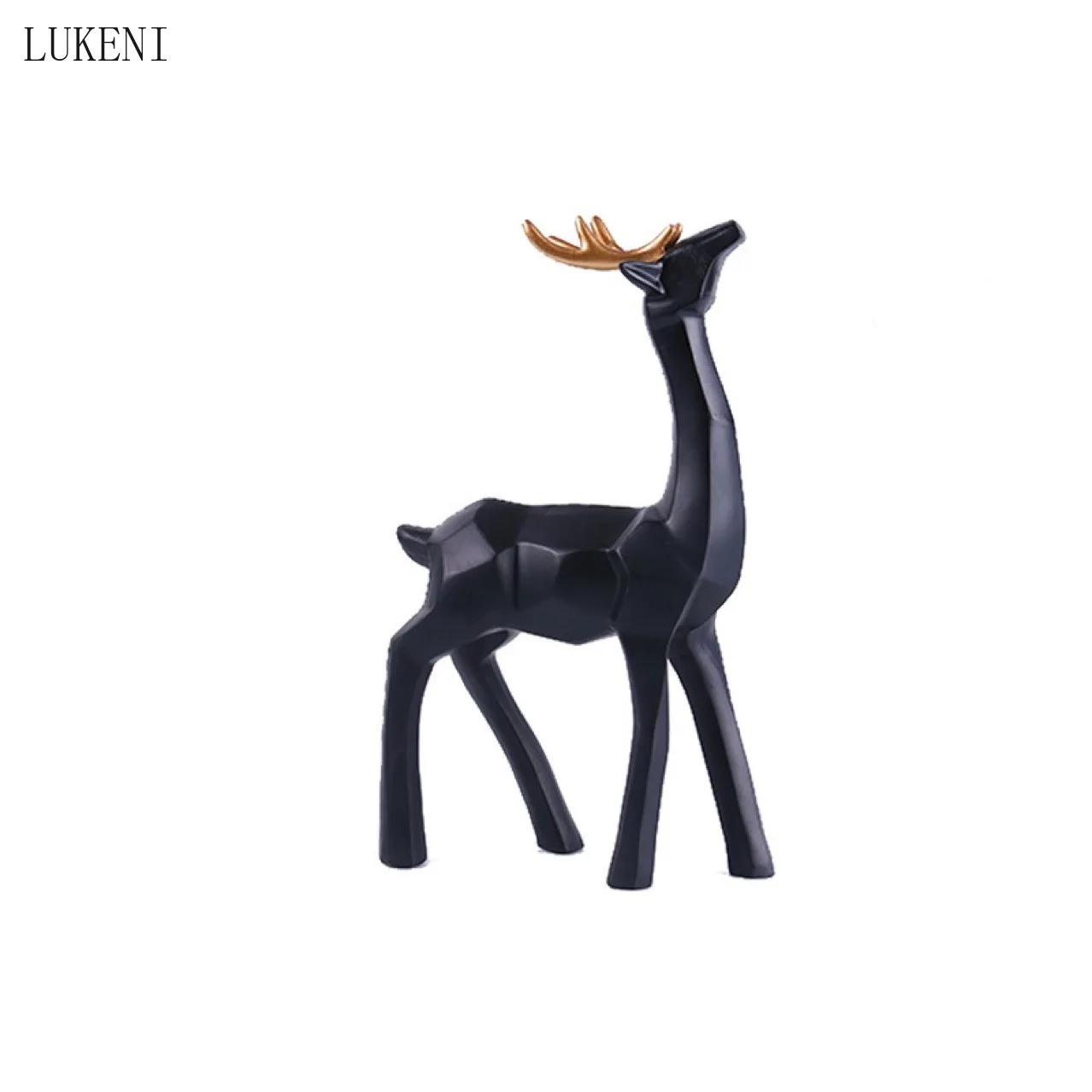 

Nordic Style Couple Geometric Peace Deer Resin Crafts Living Room Entrance Office Soft Decoration