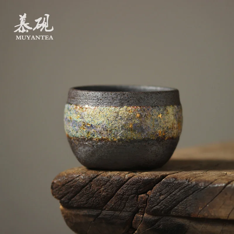 MuYanYan ore higher the ceramic cups tea famous handmade, rock, mud kung fu tea master single cup in Taiwan