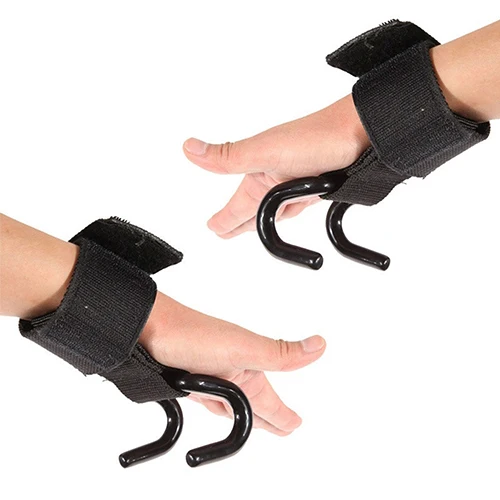 Strong Pro Weight Lifting Training Sports Gym Hook Grip Strap Glove Wrist Support