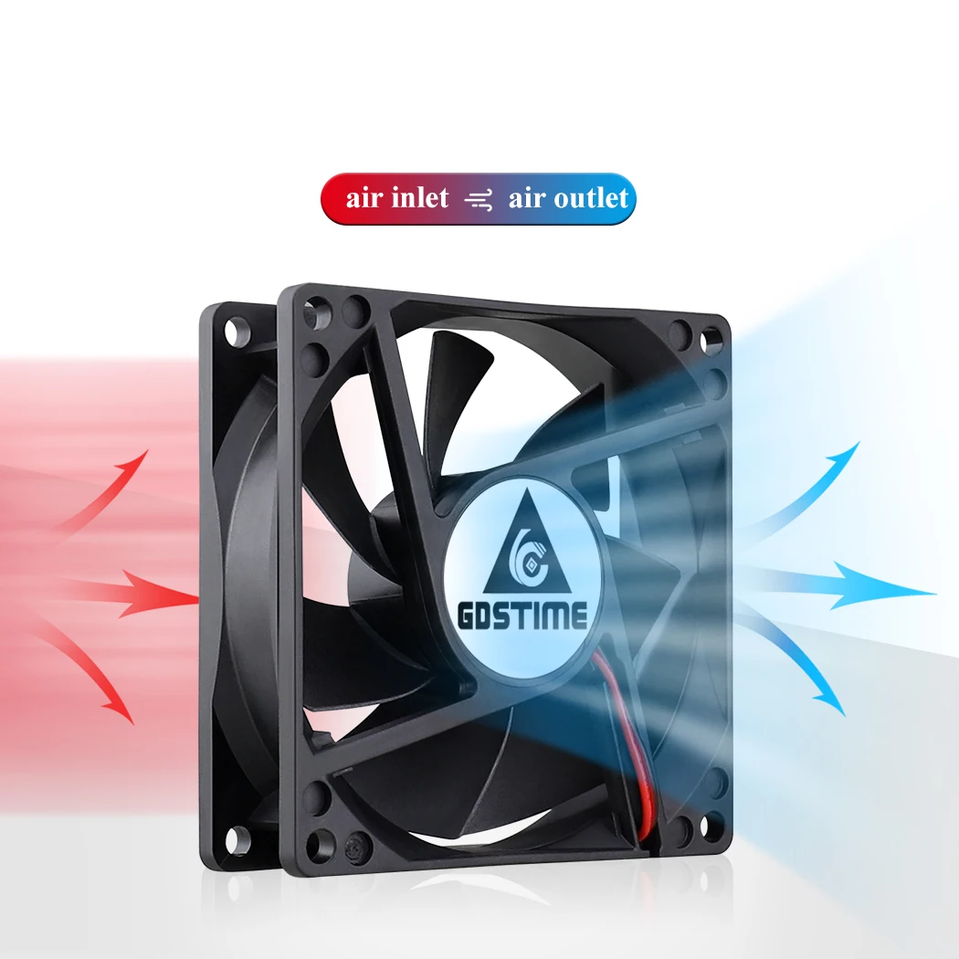 2PCS Gdstime Ball 80MM 8CM 8025 Computer Case Fan 80x80x25mm Cooling Fan 5V 12V 24V 48V PC Laotop Cooling Cooler 2PIN 3PIN 4PIN