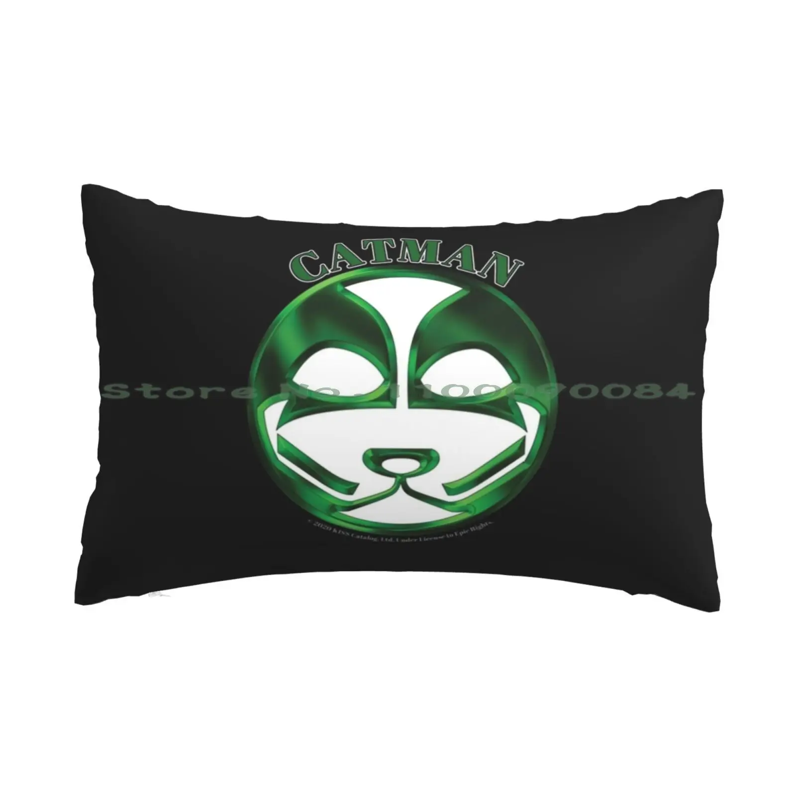 Green Catman Artwork-Round-Kiss Pillow Case 20x30 50*75 Sofa Bedroom Belle Delphine Ethot Egirl Cosplay Long Rectangle