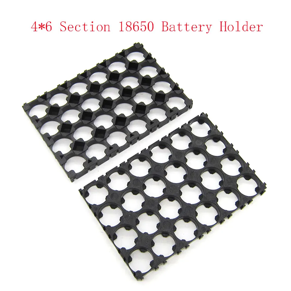 2 Pcs 18650 Battery Bracket 4*6 Cell 18650 Batteries Spacer Radiating Shell Plastic Heat 18650 Holder Bracket