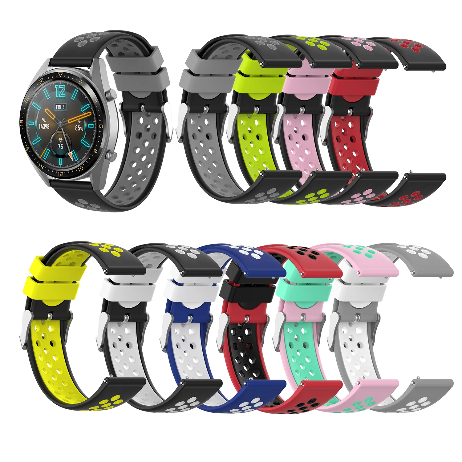 Bracelet de rechange en silicone pour Huawei Watch GT4, 46mm, 22mm, Honor Magic Watch 2, GT 2 Pro Smartwatch