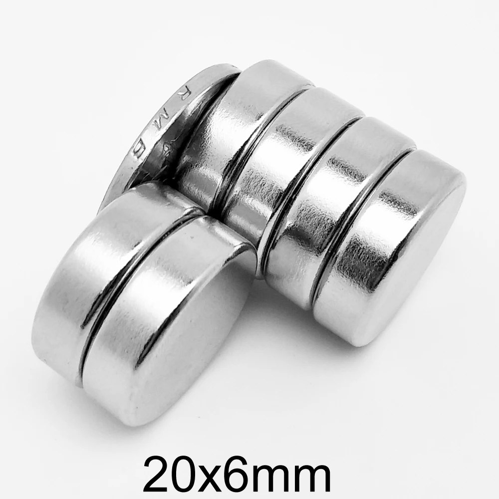 2/5/10/20/30PCS 20x6 Strong Powerful Disc magnets cylinder 20mm X 6mm Round  Neodymium Magnet N35 Permanent Magnet sheet 20*6 mm