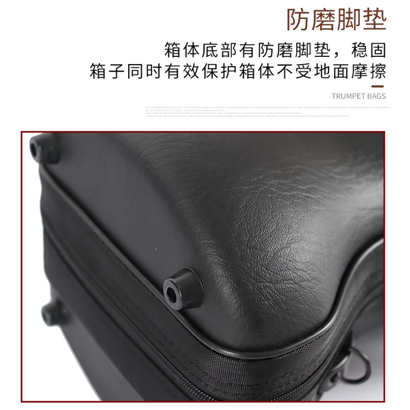 Fashion Trumpet case bag Waterproof shockproof single Leather backpack portable Wind instrument case parts