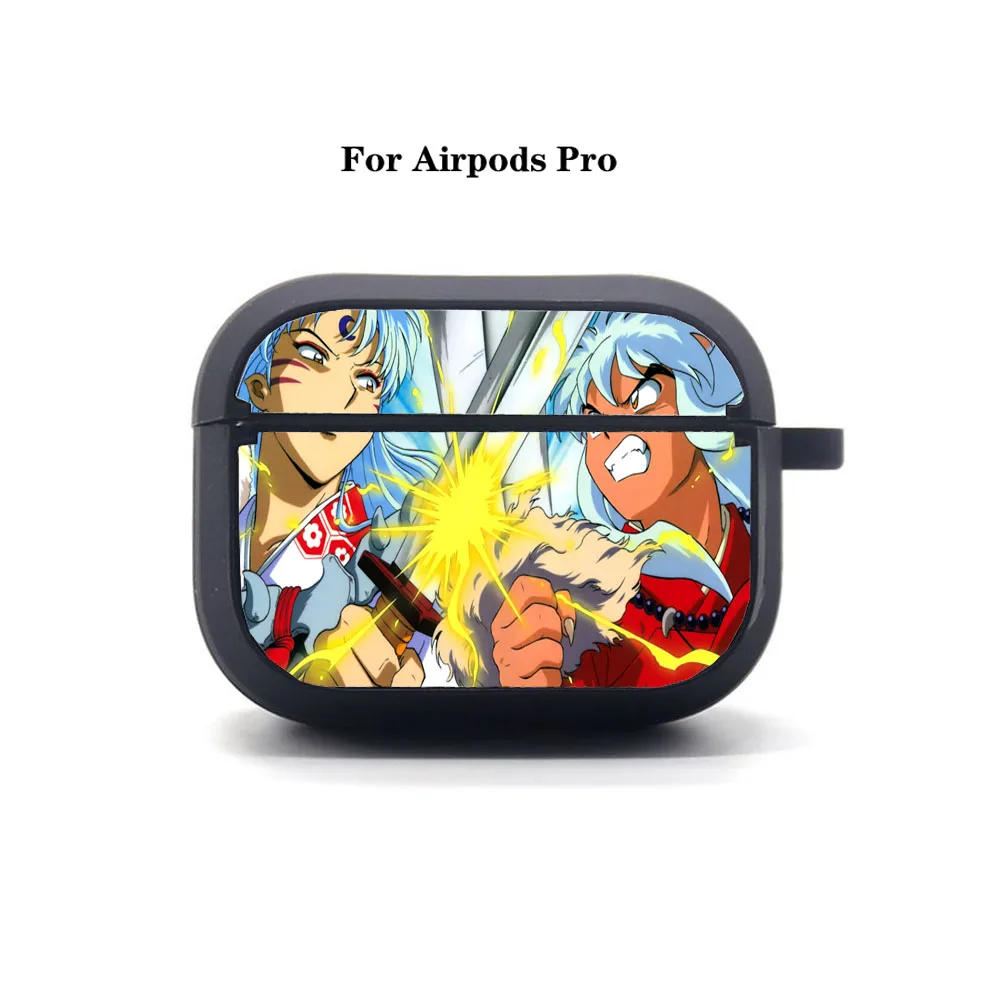 Anime Inuyasha AirPods Pro skrzynki pokrywa Apple AirPods Pro torba na słuchawki miękki silikonowy futerał ochronny Bluetooth