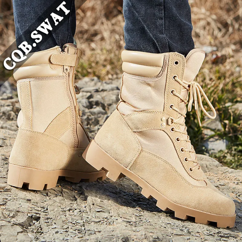 Men Desert Tactical Working Safty Shoes Army Combat Militares Tacticos Zapatos Boots Female