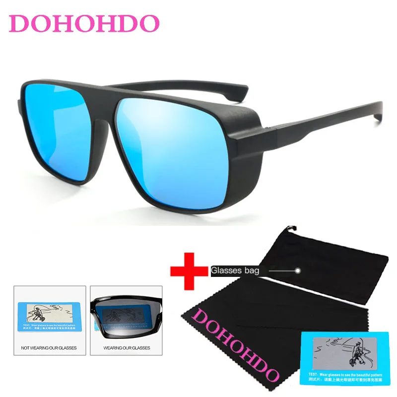 DOHOHDO Polarized Sunglasses Unisex Square Vintage Sun Glasses Famous Brand Polarized Sunglasses Retro Feminino For Women Men