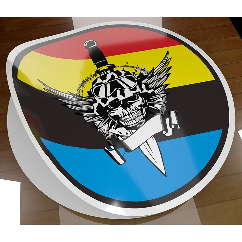 A-2 plate vinyl sticker custom printing