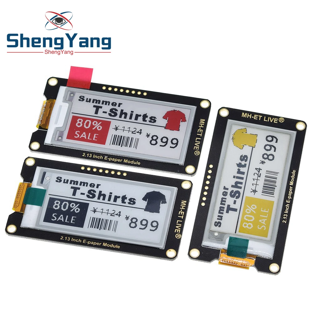 

TZT 2.13" 2.13 Inch Epaper Module E-paper E-Ink EInk Display Screen SPI Support For Arduino UNO STM32 Raspberry PI ESP32