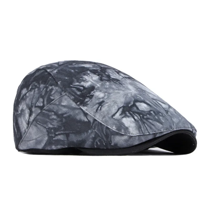 Spring Autumn Cotton Print Newsboy Caps Flat Peaked Cap Men and Women Painter Beret Hats 84