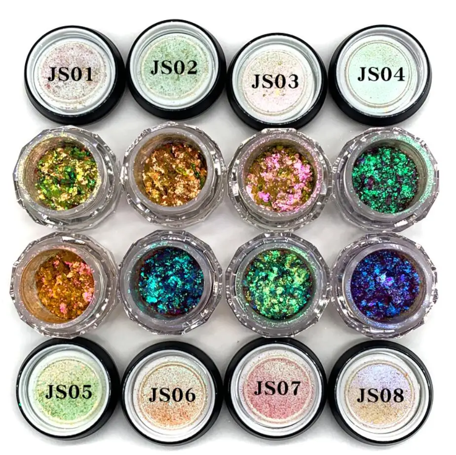 Private Label Glitter Eyeshadow Loose Sparkle Holographic Body Glitter Makeup Chameleon Glow In The Dark Eye Shadow Wholesale