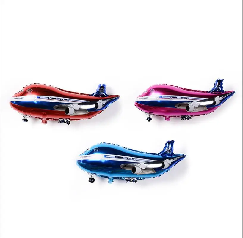 1 pc 85*45CM Inflatable Airliner Foil Balloons Plane Helium Balloons Children Birthday Gifts Toys Holiday Toy Aircraft Party