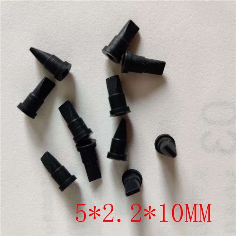 50PCS    Mini black silicone duckbill valve one-way check valve   5*2.2*10MM