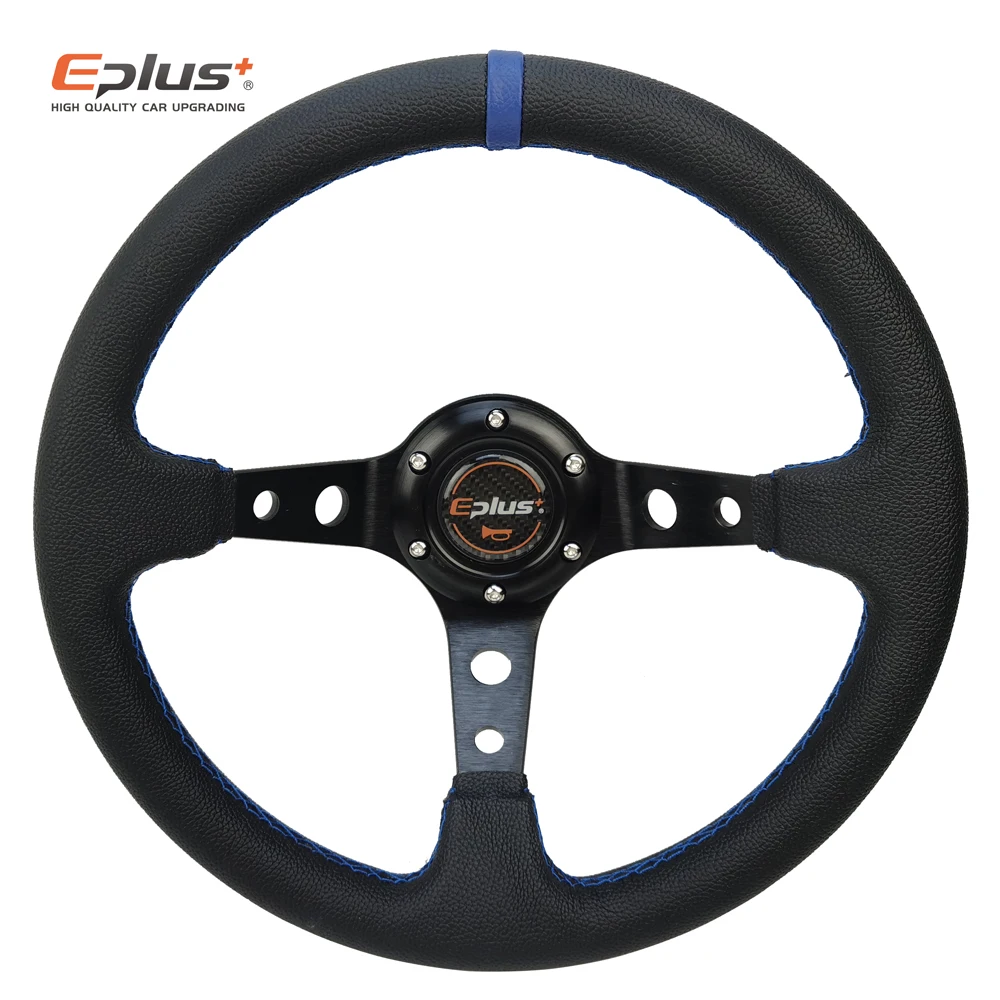 EPLUS Car Sport Steering Wheel PVC Racing Type High Quality Universal 320MM Or 350MM Aluminum Retrofit Modified Auto Styling