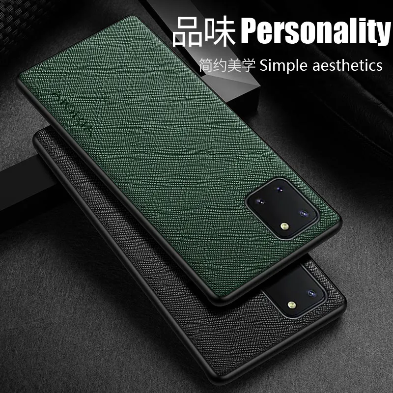 Case for Samsung Galaxy Note 10 lite Case TPU Around The Edge Protection Perfect High Quality PU Leather