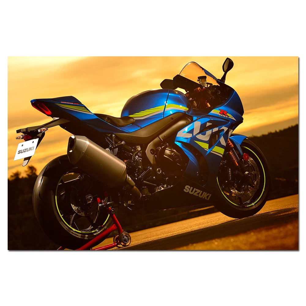 Wall Art Canvas Prints Posters Suzuki GSX R1000R Motorcycles Canvas Painting Decoration For Living Room